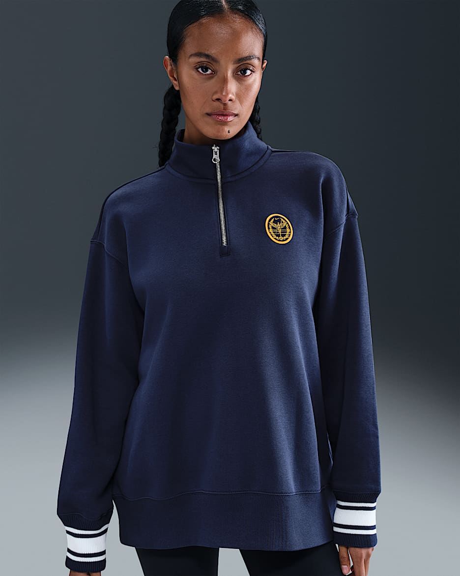 ● NIKE ● PHOENIX FLEECE SETUP Nike Sportswear Phoenix Fleece Women's Oversized 1/4-Zip